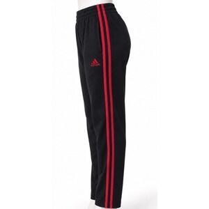 adidas black trackpants with red stripes
